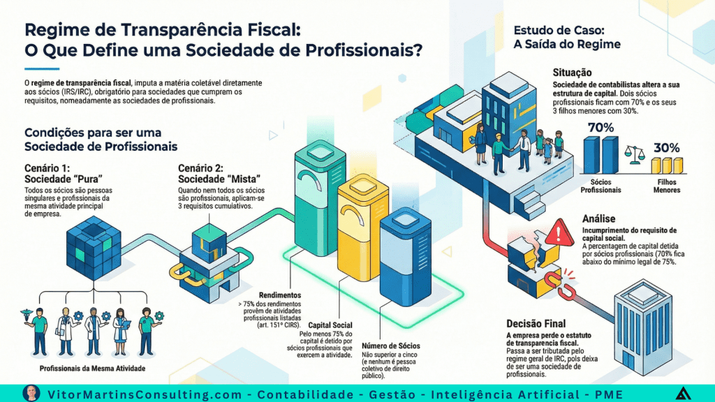 Regime de transparência fiscal aplicado a sociedades profissionais