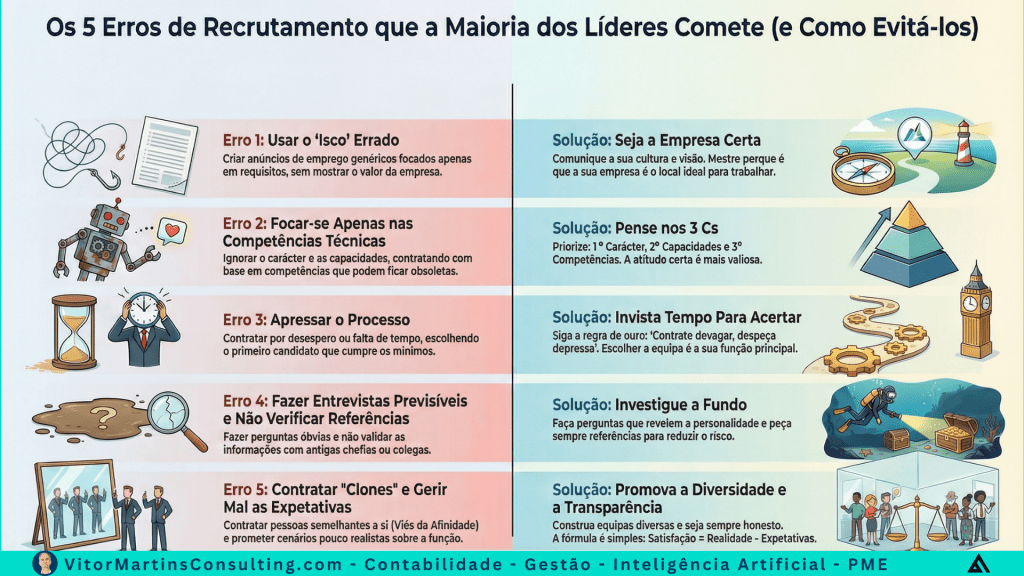 5 Erros de Recrutamento que a Maioria dos Líderes Comete e Como Evitá-los