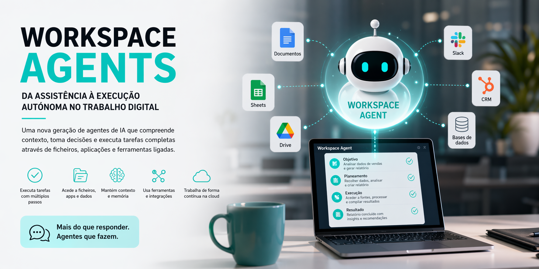 Workspace Agents: da assistência à execução autónoma no trabalho digital